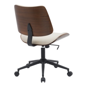 Scaun de birou Amani, bej/nuc, 52x54x90.5 cm - Img 3