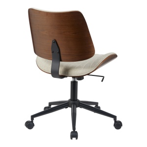 Scaun de birou Amani, bej/nuc, 52x54x90.5 cm - Img 2