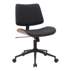 Scaun de birou Amani, negru/nuc, 52x54x90.5 cm