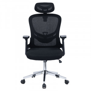 Scaun de birou manager Ignatius plasa negru - Img 4