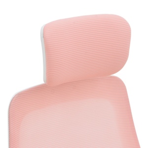 Scaun de birou Peja, alb/roz, 58x60x107-117 cm - Img 6