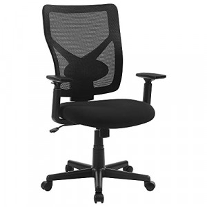 Scaun de birou, Songmics, Negru, 68x67x(100.5-112.5) cm - Img 2