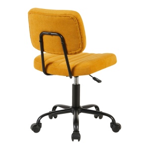 Scaun de birou Warra, galben, 50x52x76-86 cm - Img 2