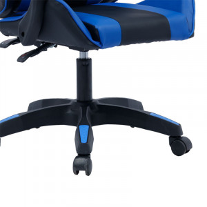 Scaun de gaming William piele ecologica negru - albastru - Img 6