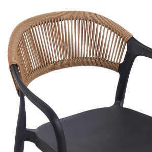 Scaun de Gradina Ankara, negru, 54x55.5x77 cm - Img 7