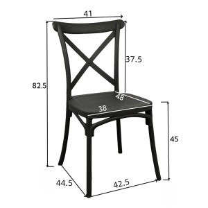 Scaun de Gradina Crossie, alb, 38x46.5x82 cm - Img 6