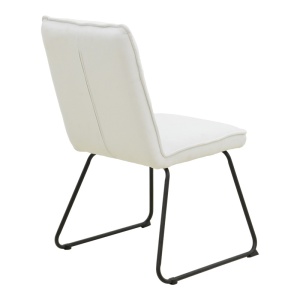 Scaun dining Essential, tapițat cu material textil, Alb/Negru, 54 × 59 × 89 cm - Img 3