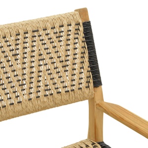 Scaun Fermilo, natural/negru, 55x67x86 cm - Img 7