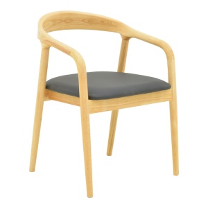 Scaun Hogie, natural/negru, 61x60x76 cm