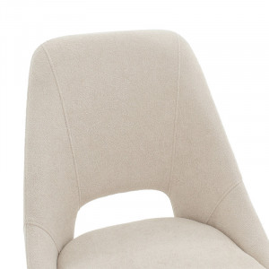 Scaun Initiate boucle material textil crem - picior negru - Img 5