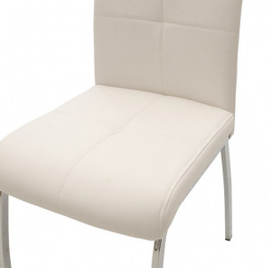 Scaun Model Ariadne, Alb/Crom, 43x63x96 cm - Img 6