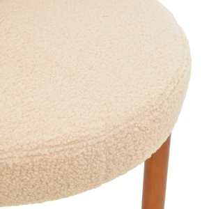 Scaun Model Fenza, Bej/Nuc, 60x54x75 cm - Img 7