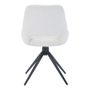 Scaun Model Luciano, Crem/Negru, 52.5x54x85 cm - Img 4