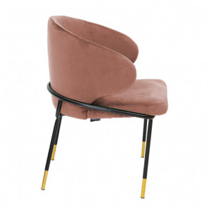 Scaun Model Nalu, Roz prafuit/Negru, 56x54x77 cm - Img 3