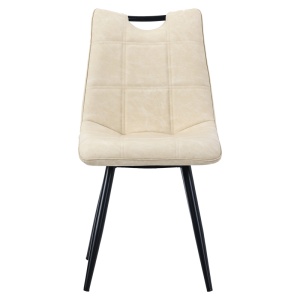 Scaun Model Nely, Bej deschis, 45x61x85 cm - Img 3