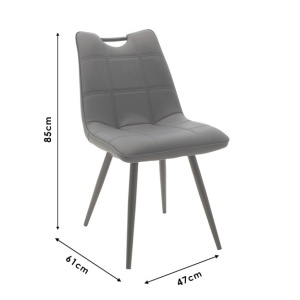 Scaun Model Nely, Negru, 47x61x85 cm - Img 9