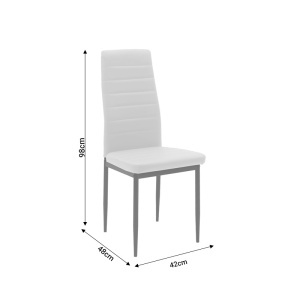 Scaun Model Parker, Gri inchis/Negru, 42x48x98 cm - Img 7