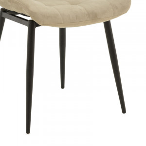 Scaun Model Vittorio, Bej/Negru, 46x62x80 cm - Img 7