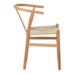Scaun Model Wishbone, Natur, 60x51x80 cm - Img 3