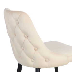 Scaun Model Zedna, Bej/Negru, 51x58x84 cm - Img 6