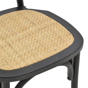 Scaun Model Zoel, Natur/Negru, 45x52x82 cm - Img 7