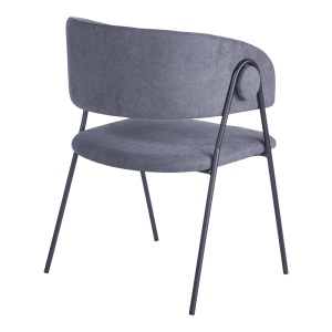 Scaun Rachele I, antracit/negru, 52x65x79 cm - Img 2