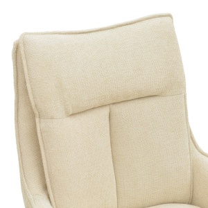 Scaun rotativ Model Konelian, Bej/Negru , 54x63x88 cm - Img 6