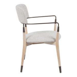 Scaun Sentana, bej/maro, 56.5x56x79 cm - Img 3