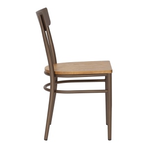 Scaun Zerca, maro/natural, 49x44x82 cm - Img 4