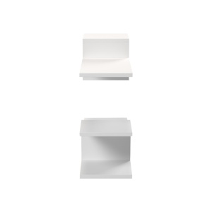 Set 2 polite de perete Sumpa, Alb, 65 x 20 x 18 cm - Img 5