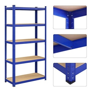 Set 2 Rafturi Metalice Model Harleigh, Albastru, 180x90x40 cm - Img 6