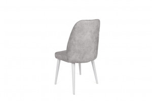 Set 2 scaune Model Alfa-498, Gri/Alb, 50x49x90 cm - Img 3
