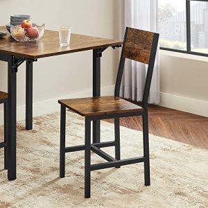 Set 2 scaune Model Norman, Negru/Maro, 50x36x87.6 cm - Img 4