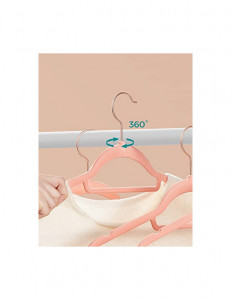 Set 50 de umerase din catifea, Songmics, 43.5 cm, CRF21PK50, Roz - Img 6