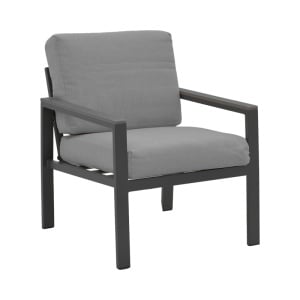 Set Canapele de gradina si masa, Model Fashionable, culoare bej si gri inchis, aluminiu si textil, cm - Img 3