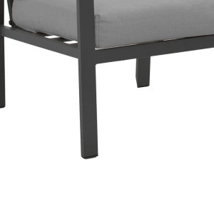 Set Canapele de gradina si masa, Model Fashionable, culoare bej si gri inchis, aluminiu si textil, cm - Img 15