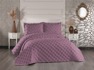 Set Cuvertura Pat Dublu Model Hayal Dusty Rose
