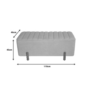 Set de 2 tabureți Daph, bej/alb, 110x46x45 cm - Img 5