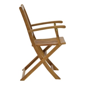 Set masa de gradina si 2 scaune, Model Joter-Carpuva, culoare natural, lemn masiv de salcam, D70x74 cm - Img 16