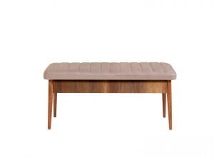 Set Masa Extensibila si scaune Model Stefan, 129-163x80x75 cm, Nuc/Piatra - Img 11