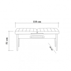 Set Masa si Scaune 4 Piese Vina 1053 Atlantic Pine-Antracit - Img 9