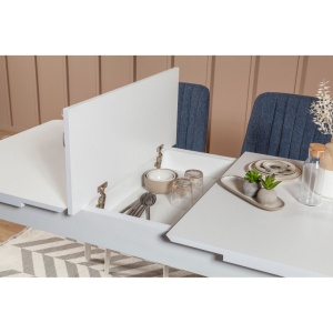 Set Masa si Scaune 5 Piese Vina 1048 - Albastru, Alb - Img 13
