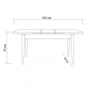 Set Masa si Scaune 5 Piese Vina 105 Atlantic Pine-Antracit - Img 9