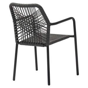 Set masă și scaune de exterior, 5 Piese, Model Kherson-Kliton, Antracit, 150x80x74 cm - Img 3