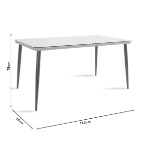 Set Masa si Scaune de Exterior, 5 Piese, Model Naoki, Natural/Negru, 160x90x78 cm - Img 9
