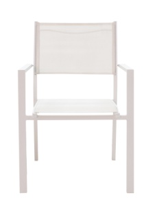 Set Masa si Scaune de Exterior, 5 Piese, Model Nares-Moly, Natural/Alb, 180x90x72.5 cm - Img 9