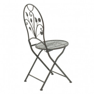 Set Masa si Scaune Gradina Antracit 3 Piese Gri Inchis Antique - Img 3