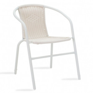 Set Masa si Scaune Gradina Watson-Obbi 3 Piese Alb - Img 3