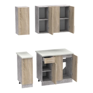 Set mobilă de bucătărie Festa II, stejar sonoma, 120x60x85 cm - Img 6