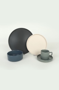 Set veselă din ceramică, 20 bucati Ceram Spectra Multicolor 27x27x2 cm - Img 7